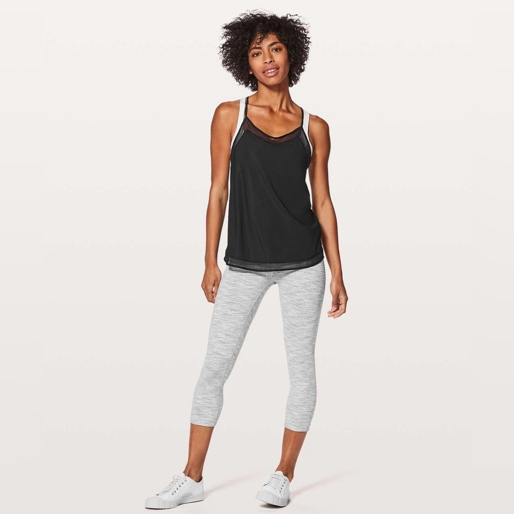 Lululemon Mix And Mesh Tank Black 6 - Picture 2 of 8